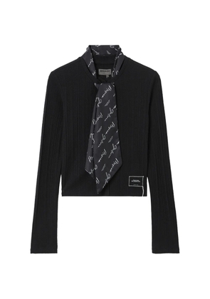 Musium Div. scarf ribbed knitwear - Black