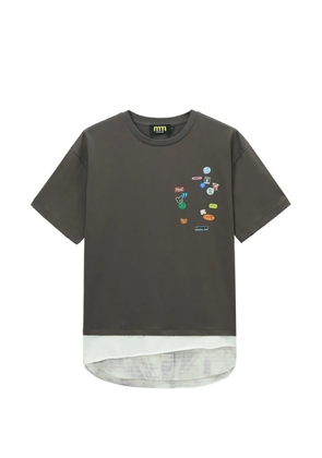 Mini Cream layered T-shirt - Grey