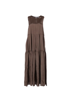 ASPESI gathered dress - Brown