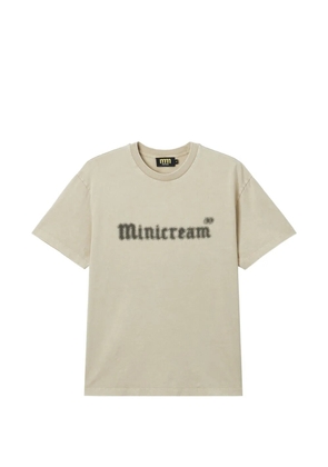 Mini Cream logo-print T-shirt - Neutrals