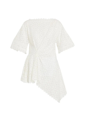 ERDEM draped lace top - White
