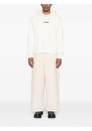 Jil Sander logo-print hoodie - Neutrals