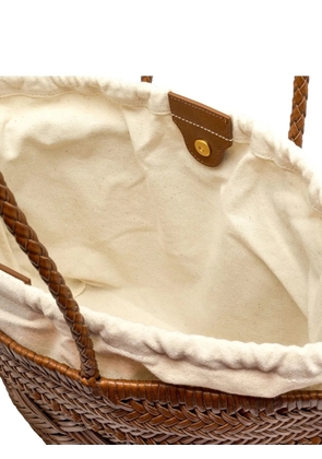 GIANNI CHIARINI Paloma drawstring woven tote bag - Brown