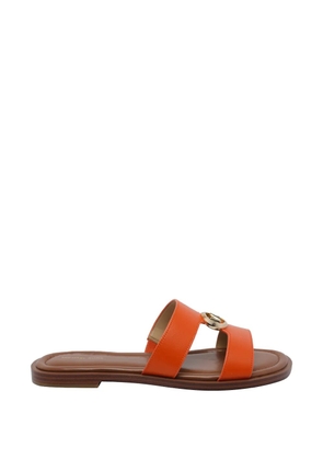 Michael Michael Kors logo-medallion leather sandals - Orange