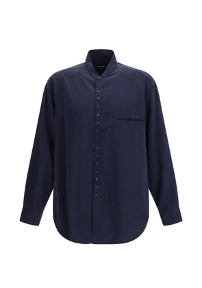 Giorgio Armani band-collar shirt - Blue