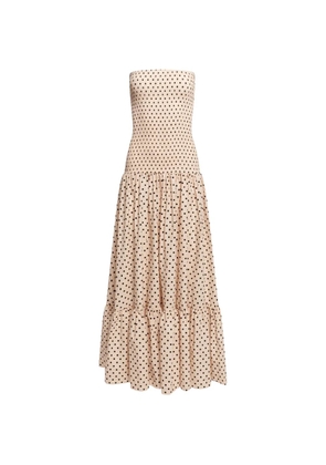 Weili Zheng polka-dot maxi dress - Neutrals