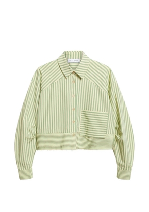 Weili Zheng striped-pattern shirt - Green