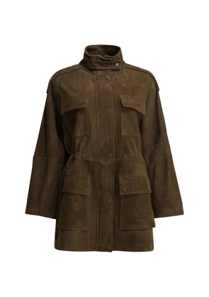 Brunello Cucinelli pocket leather coat - Brown