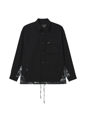 Musium Div. paisley panel pocket shirt - Black