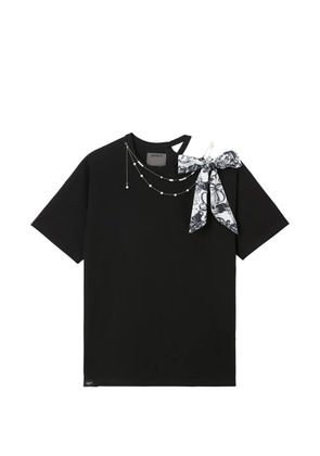 Musium Div. bow-print cut-out T-shirt - Black