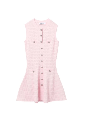 Self-Portrait Diamante mini dress - Pink