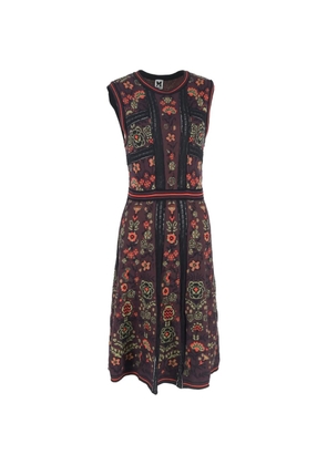 Missoni Pre-Owned floral knitted midi dress - Brown