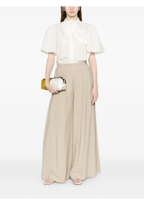 Curiel pleated palazzo pants - Neutrals