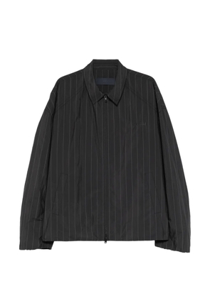 Juun.J pinstriped zip jacket - Black