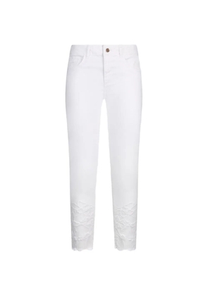 LIU JO broderie-anglaise jeans - White