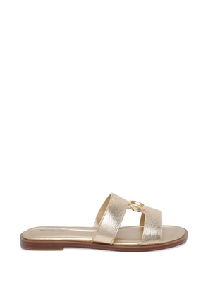 Michael Michael Kors Erin logo-plaque leather sandals - Gold