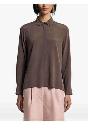 Peserico buttoned collared shirt - Brown