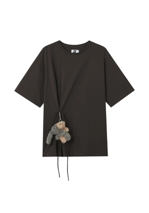 izzue tie-detail cotton T-shirt - Black