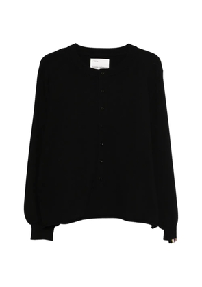 extreme cashmere Nº280 Bi crew-neck cardigan - Black