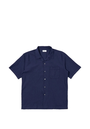 Universal Works chest-pocket textured shirt - Blue