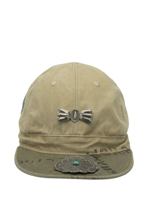KAPITAL butterfly-appliqué baseball cap - Neutrals