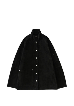 Studio Nicholson Dash press-stud suede jacket - Black