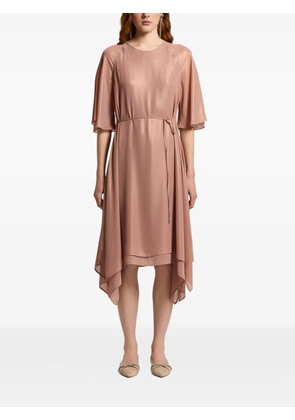 Peserico tie-detail midi dress - Pink