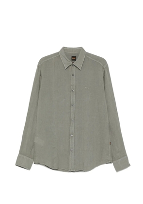 BOSS buttoned logo shirt - Green
