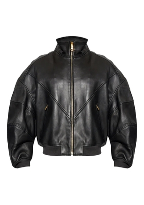 Willy Chavarria zip-fastening lambskin jacket - Black