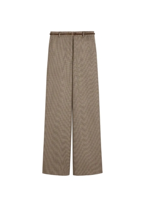 Max Mara checked belted tailored trousers - Brown
