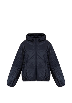 Moncler hooded perforated jacket - Blue