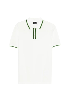 Paul Smith striped collar polo shirt - White