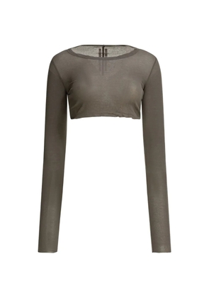 Rick Owens long-sleeved crop top - Green