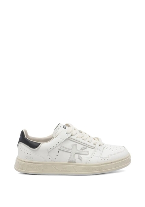 Premiata Quinn perforated logo-detail sneakers - White