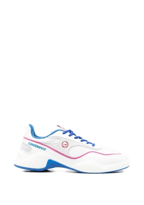 Casablanca logo trim sneakers - White