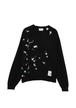 Maison MIHARA YASUHIRO graphic-appliqué sweater - Black