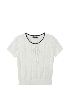 tout a coup patterned tie neck sweater - Neutrals