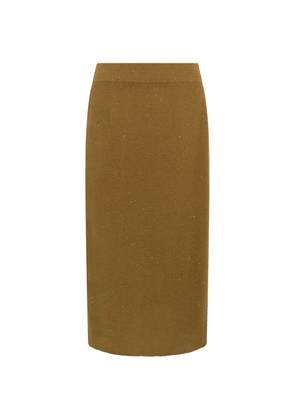 Fabiana Filippi elasticated midi skirt - Brown