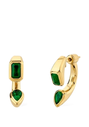 SHAY emerald earrings - Gold