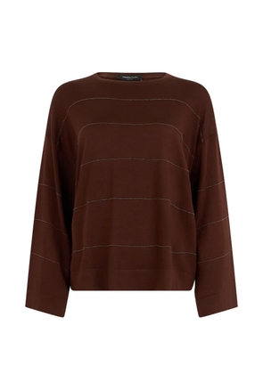 Fabiana Filippi round-neck sweater - Brown