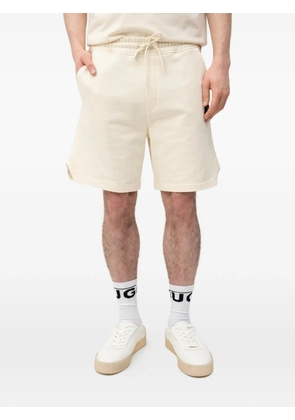 HUGO drawstring-fastening logo-patch shorts - Neutrals