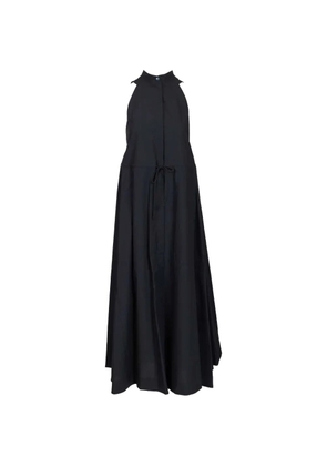 Emporio Armani drawstring sleeveless maxi dress - Blue