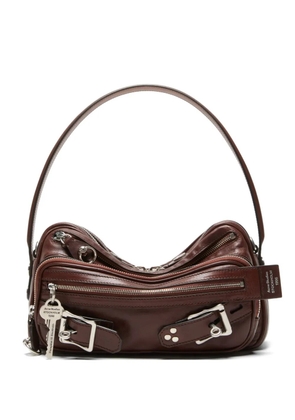 Acne Studios Camero Party buckle zip leather shoulder bag - Brown