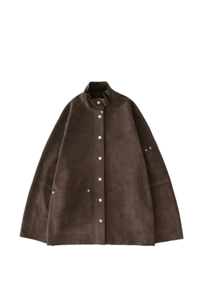 Studio Nicholson Dash raglan sleeve suede jacket - Brown