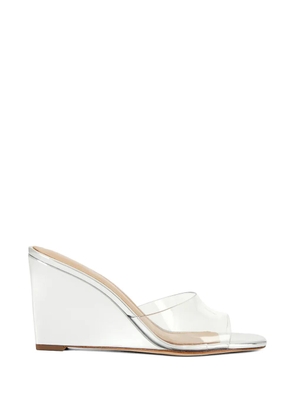 Veronica Beard square toe wedge sandals - Silver