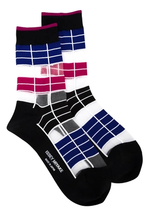 Issey Miyake striped socks - Black