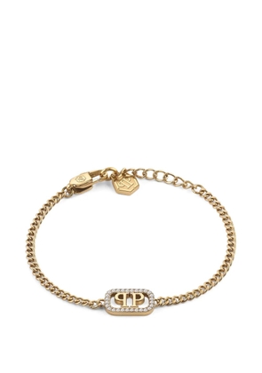Philipp Plein lettering crystal bracelet - Gold