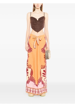 FARM Rio printed trousers - Orange