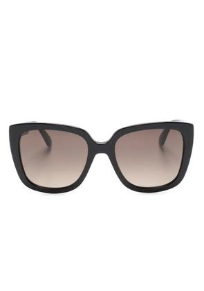 Moschino Eyewear logo-lettering cat-eye frame sunglasses - Black