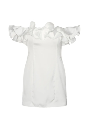 ROTATE BIRGER CHRISTENSEN ruffle satin mini dress - White
